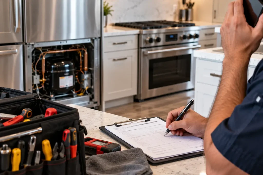 Technician phone call service note